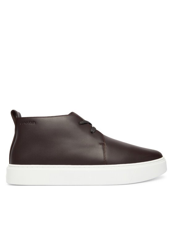CALVIN KLEIN Сникърси Hybrid Clean Cup Mid Boot Lth HM0HM02010 Бордо