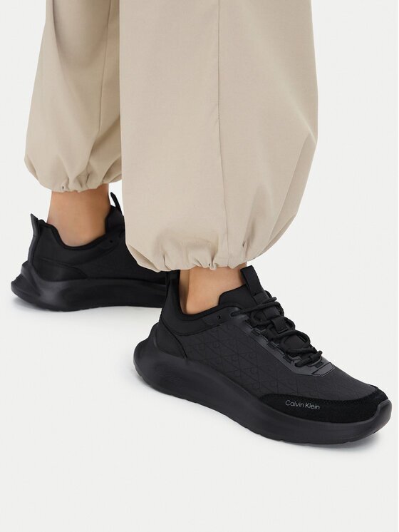 CALVIN KLEIN Сникърси Light Eva Runn Laceup Aop HW0HW03292 Черен