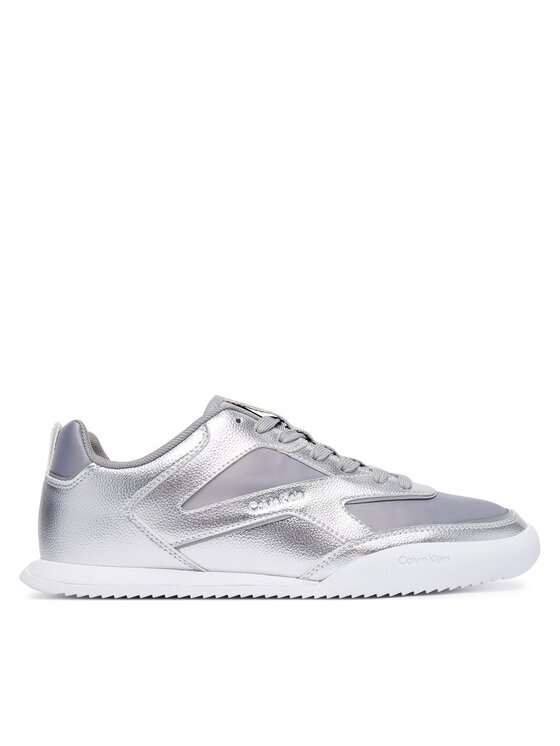 CALVIN KLEIN Сникърси Low Pro Run Lace Stripe Met Lth HW0HW03272 Сребрист