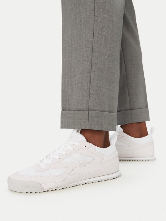 CALVIN KLEIN Сникърси Low Pro Runner Mix Mat HM0HM02208 Бял