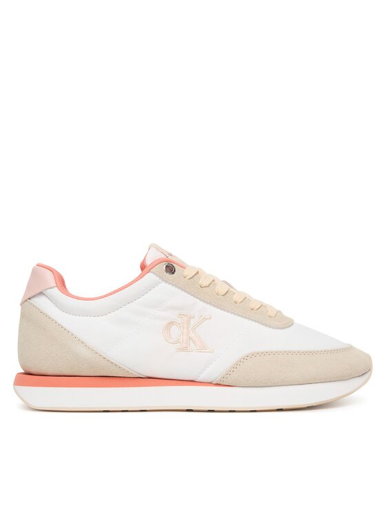 CALVIN KLEIN Сникърси Retro Runner Lace Up YW0YW01990 Бял