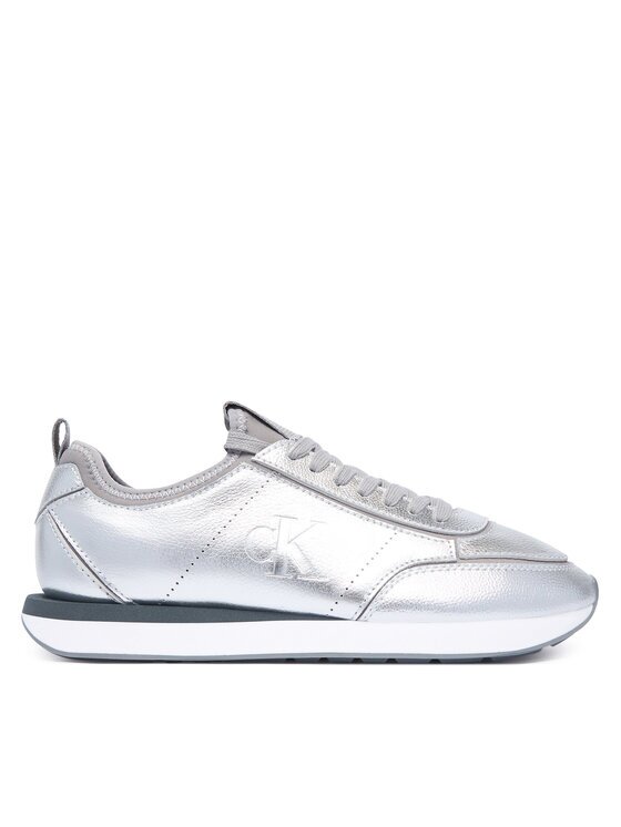 CALVIN KLEIN Сникърси Retro Runner Metallic HW0HW03287 Сребрист
