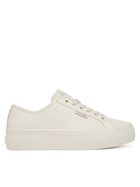 CALVIN KLEIN Сникърси Vulc Flatf Lace Up Lth YW0YW01932 Бял