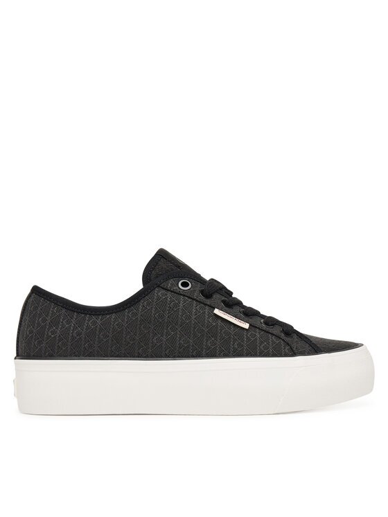 CALVIN KLEIN Сникърси Vulc Flatf Laceup Jaq Aop HW0HW03265 Черен