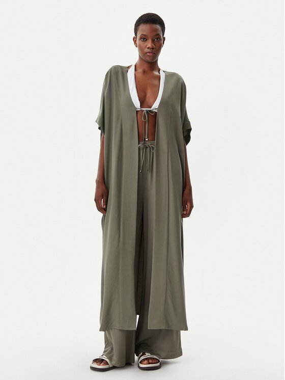 Calvin Klein Swimwear Плажна рокля KW0KW02822 Relaxed Fit