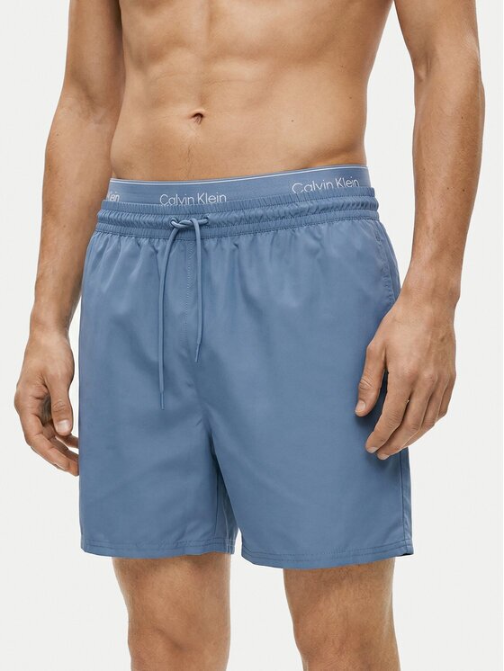 Calvin Klein Swimwear Плувни шорти LV00N61023 Син Regular Fit