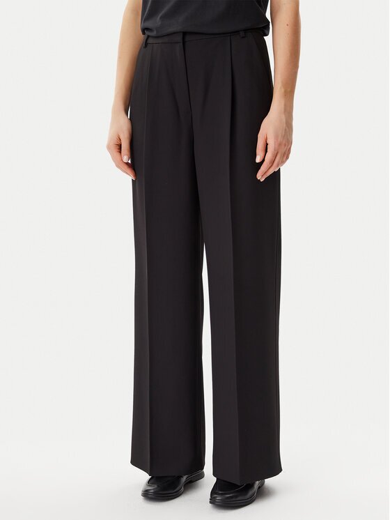 CALVIN KLEIN Текстилни панталони Travel Twill K20K208214 Wide Leg