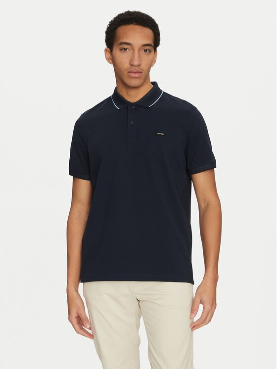 CALVIN KLEIN Тениска с яка и копчета K10K114141 Regular Fit