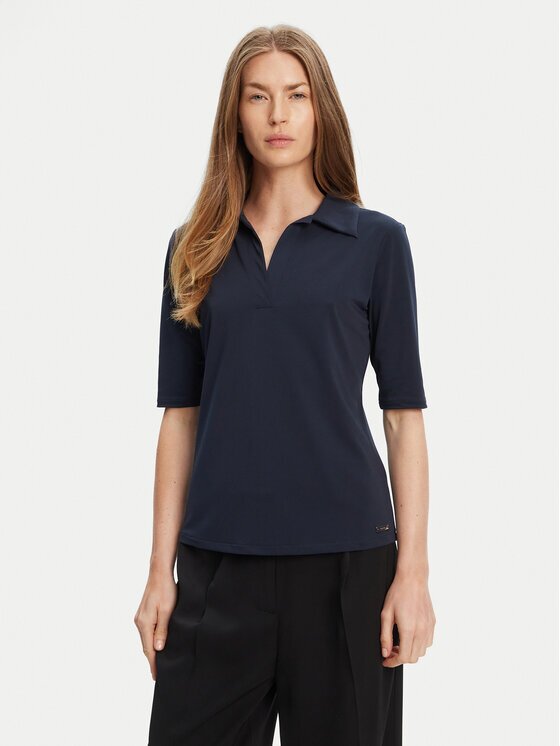 CALVIN KLEIN Тениска с яка и копчета LV044C221G Slim Fit