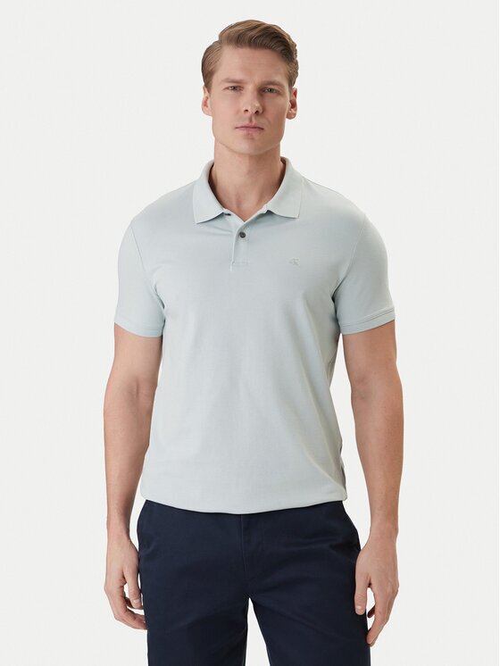 CALVIN KLEIN Тениска с яка и копчета LV04LC254G Slim Fit