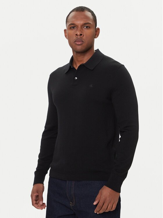 CALVIN KLEIN Тениска с яка и копчета LV04LD319G Regular Fit