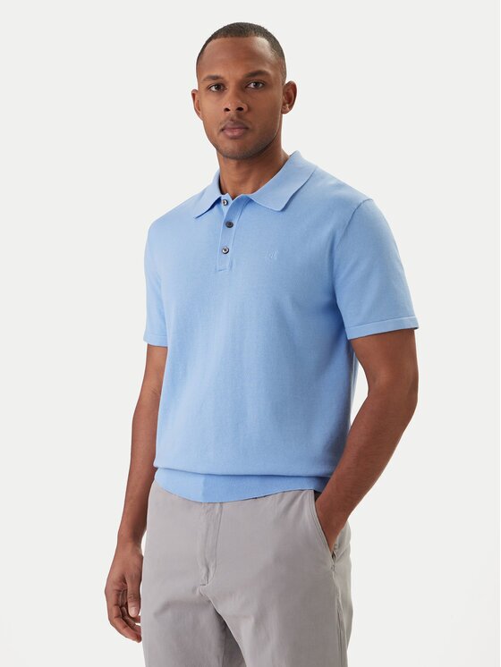 CALVIN KLEIN Тениска с яка и копчета LV04LC326G Regular Fit