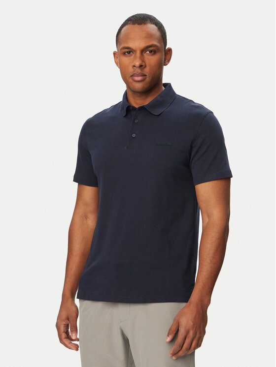 CALVIN KLEIN Тениска с яка и копчета Supima LV04LH204G Regular Fit