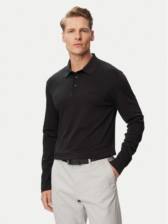 CALVIN KLEIN Тениска с яка и копчета Supima LV04LH240G Slim Fit