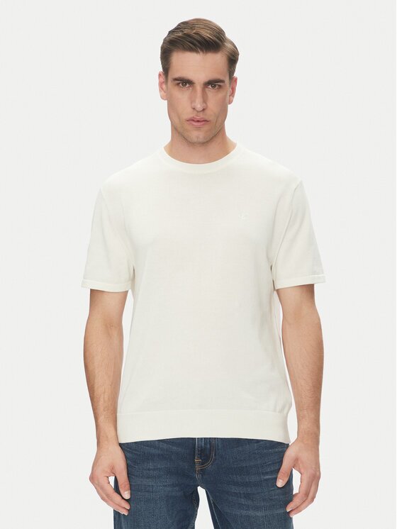 CALVIN KLEIN Тишърт Supima LV04LC333G Екрю Regular Fit