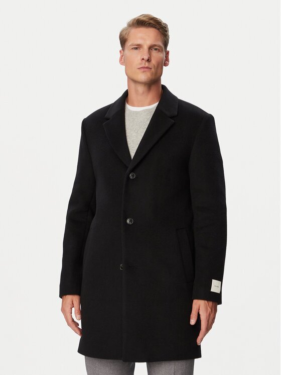 CALVIN KLEIN Вълнено палто LV04LH444G Regular Fit