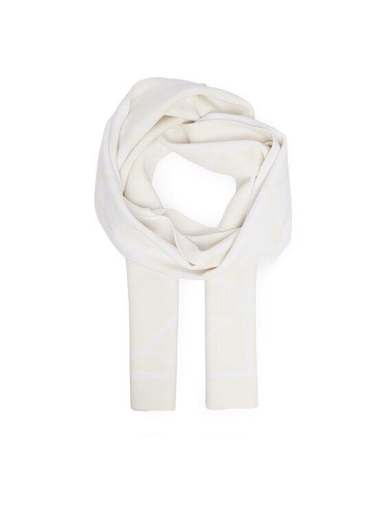 CALVIN KLEIN Зимен шал Emblem Aop Jcq Fine Rib Scarf LV04D8051G Бял