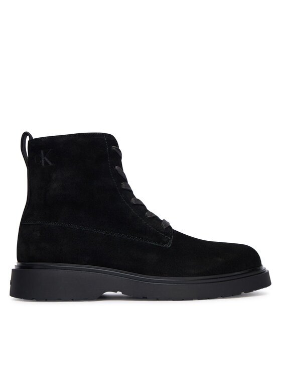 CALVIN KLEIN Зимни обувки Combat Ess Lace Up Zip Boot Su YM0YM01371 Черен