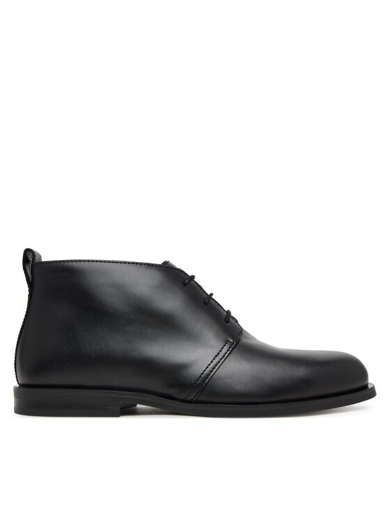 CALVIN KLEIN Зимни обувки Ess Rubber Desert Boot Lth HM0HM01979 Черен