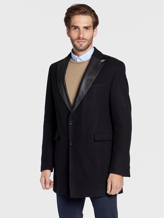 CG - CLUB of GENTS Вълнено палто Piper-K 254001-001 Slim Fit
