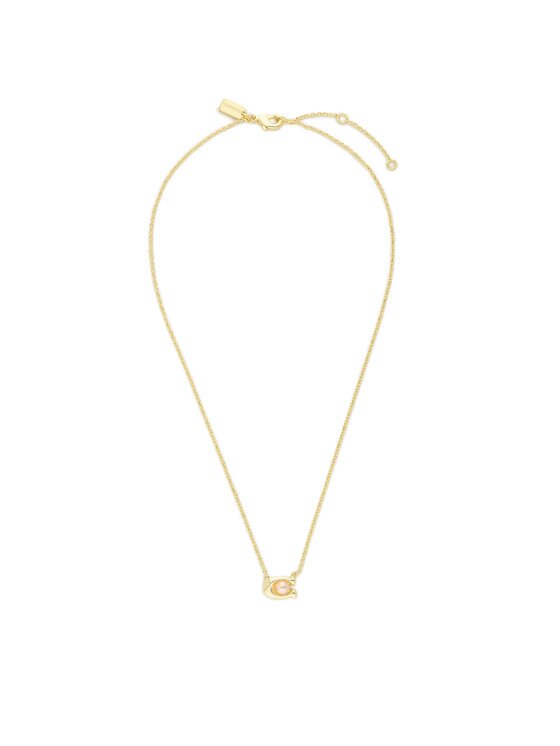 Coach Колие Pearl Signature C Pendant Necklace 37341916GLD651