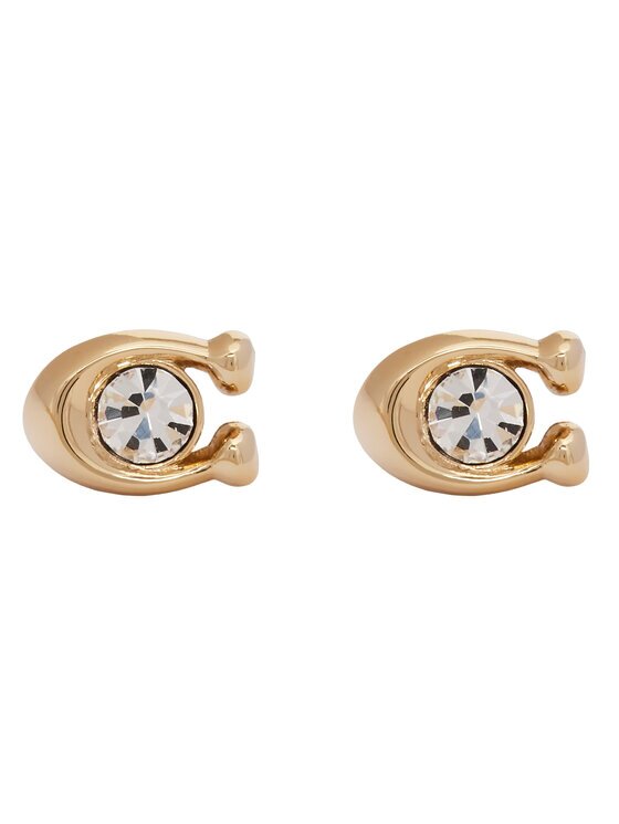 Coach Обици Signature Stone Stud Earrings 37440614GLD110