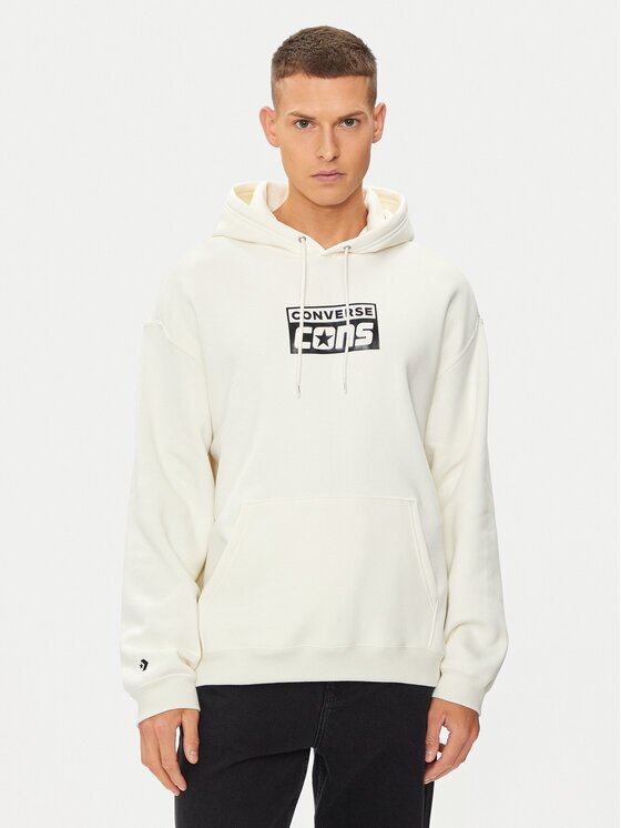 Converse Суитшърт M Cons Hoodie 10026148-A10 Екрю Regular Fit