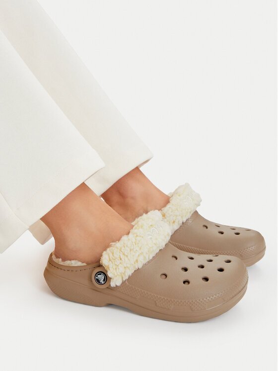 Crocs Чехли Classic Lined Clog 211396 Бежов