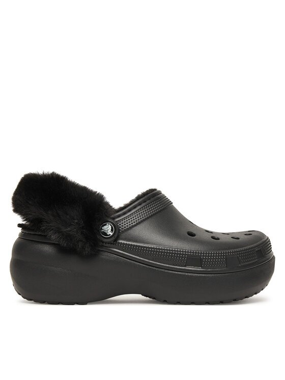 Crocs Чехли Classic Platform Fuzz Lined Clog 212854