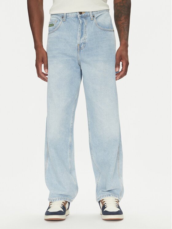 DC Shoes Дънки Worker Baggy Carpenter Ril ADYDP03087 Светлосиньо Regular Fit
