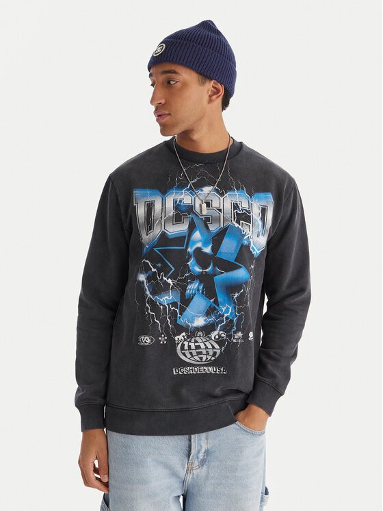DC Shoes Суитшърт Skull Shock Crew EDYSF03251 Regular Fit