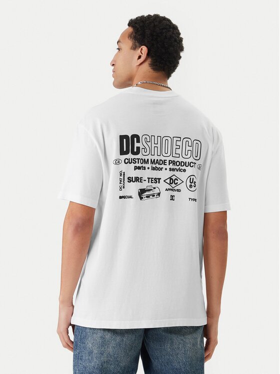 DC Shoes Тишърт Made Custom EDYZT04368 Бял Regular Fit