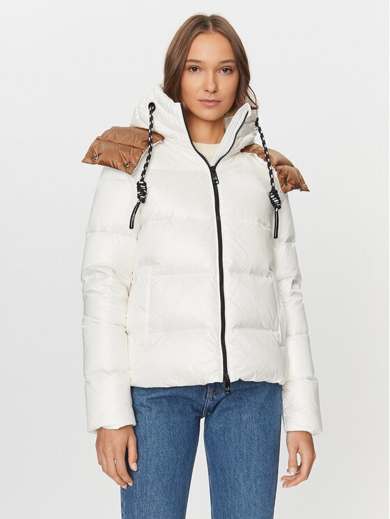 DEHA Пухено яке D93582 Екрю Regular Fit