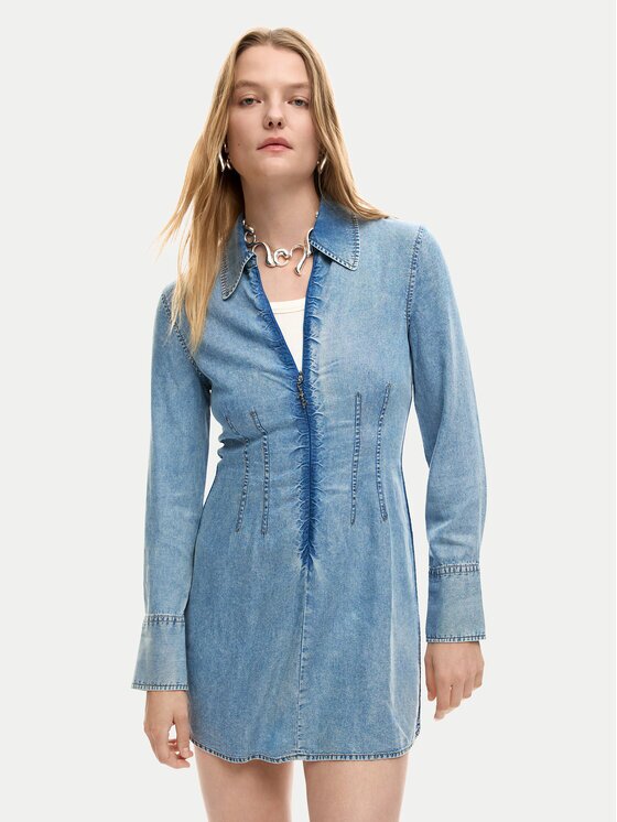 DESIGUAL Дънкова рокля Lonan 26SWVD03 Slim Fit