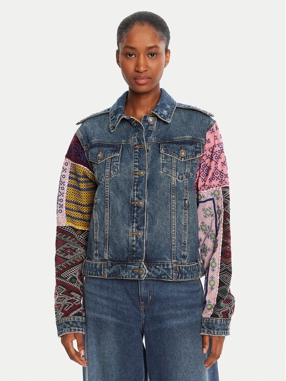 DESIGUAL Дънково яке Etnic 25WWED14 Regular Fit