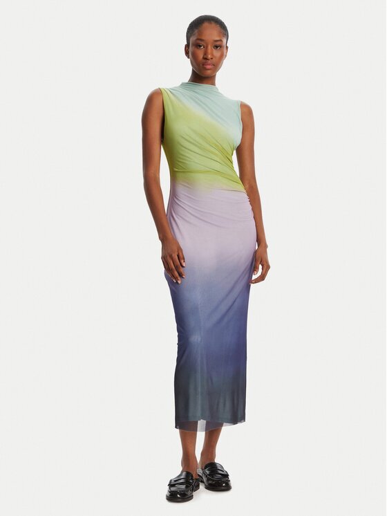DESIGUAL Коктейлна рокля Lola 25WWVK18 Slim Fit