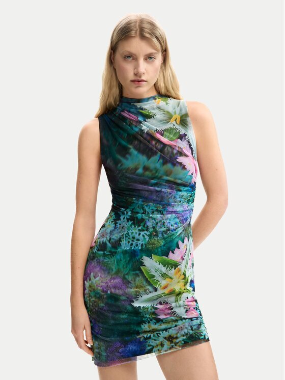 DESIGUAL Лятна рокля Carrington 26SWVK40 Slim Fit