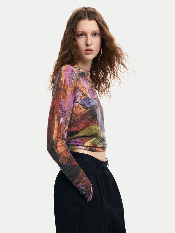 DESIGUAL Пуловер Camo Petals 24WWJF75 Regular Fit