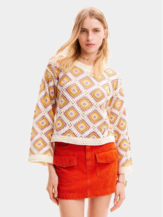 DESIGUAL Пуловер Willow 24SWJF25 Loose Fit
