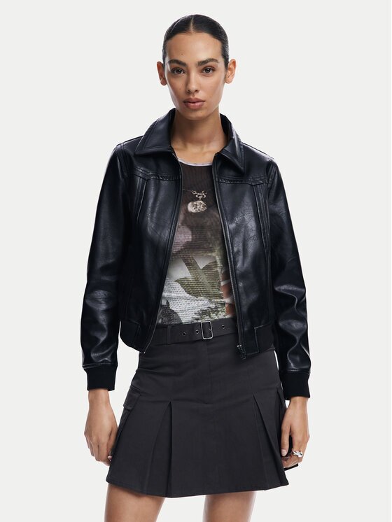 DESIGUAL Яке от имитация на кожа Helsinki 24WWEW35 Regular Fit