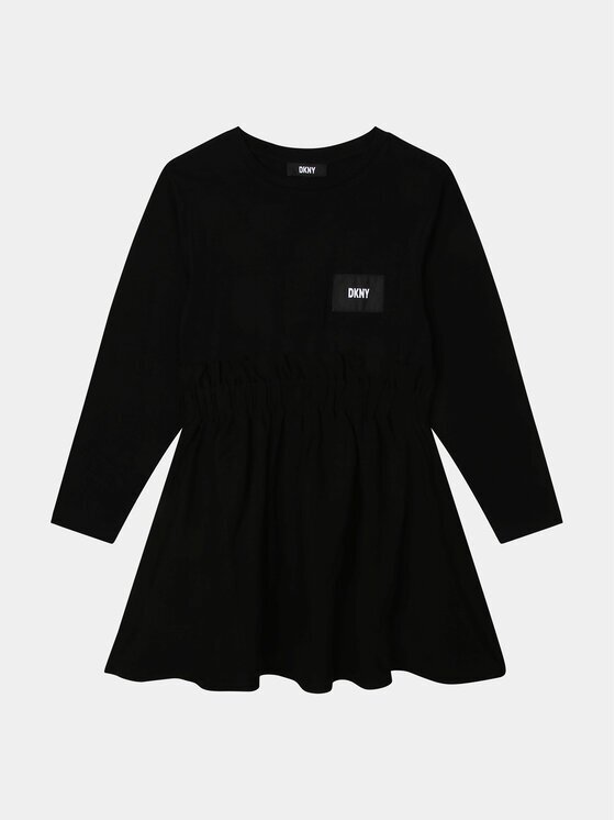 DKNY Ежедневна рокля D32895 S Черен Regular Fit