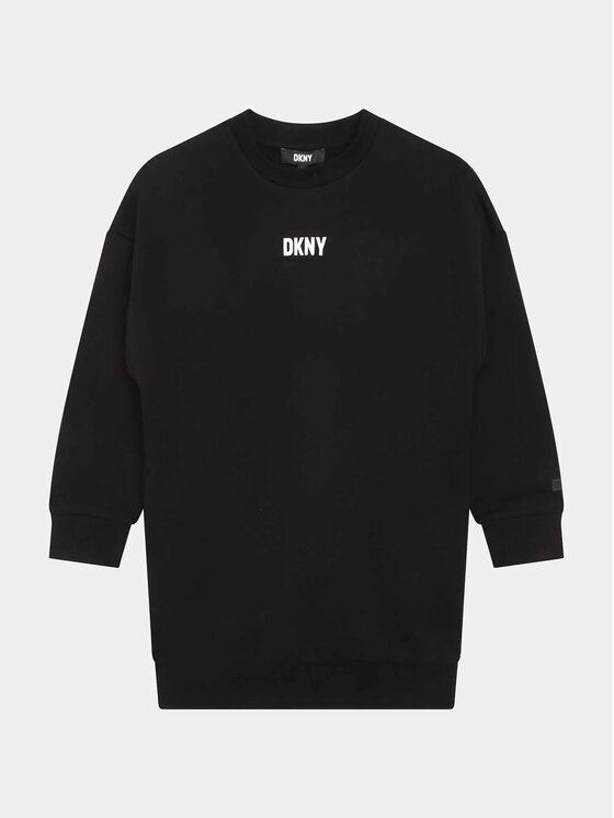 DKNY Плетена рокля D32894 D Черен Regular Fit