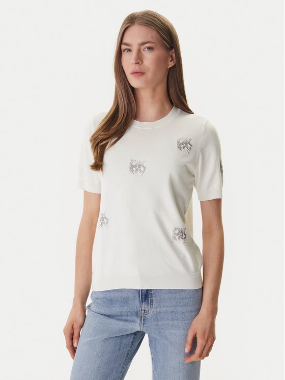 DKNY Пуловер DJ6R0242 Екрю Regular Fit