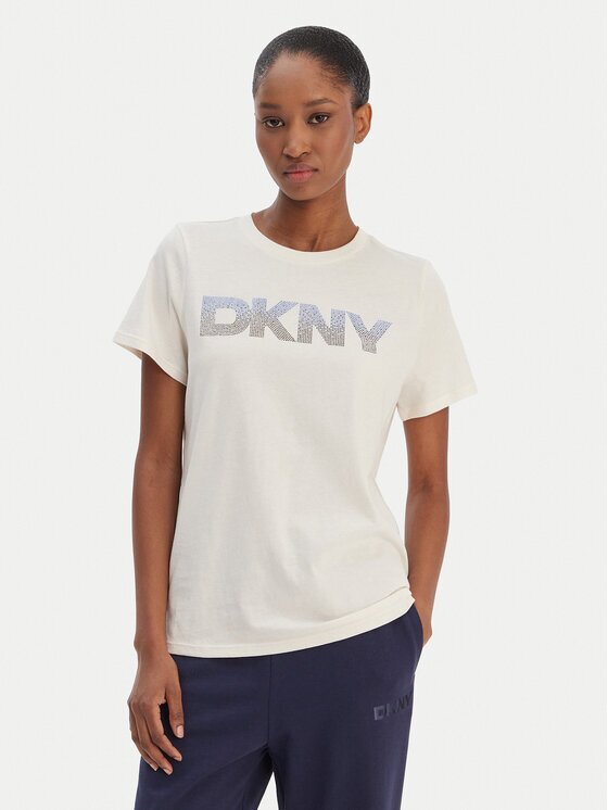 DKNY Sport Тишърт DP6T1557 Екрю Relaxed Fit
