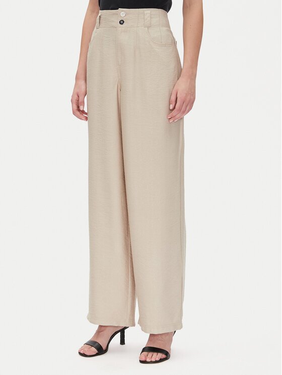 DKNY Текстилни панталони P41KTR48 Loose Fit