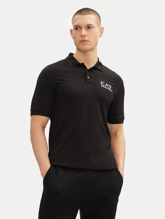 EA7 Emporio Armani Тениска с яка и копчета 7M000300 AF13739 UC001 Slim Fit