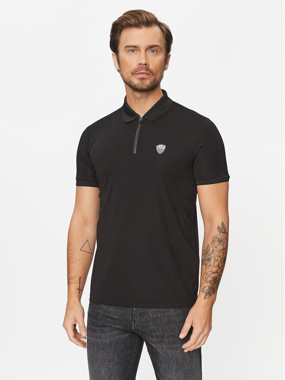 EA7 Emporio Armani Тениска с яка и копчета 8NPF13 PJRGZ 1200 Regular Fit