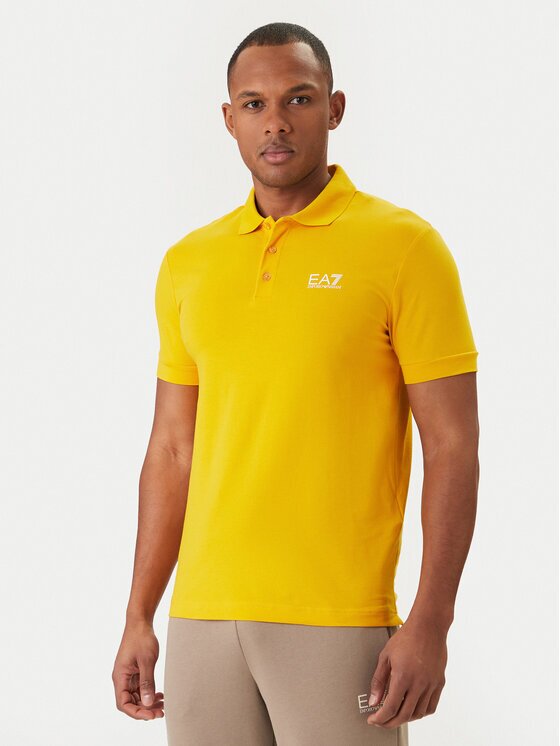 EA7 Emporio Armani Тениска с яка и копчета 8NPF14 PJVQZ 1200 Regular Fit