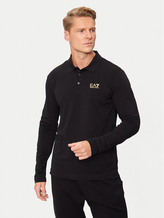 EA7 Emporio Armani Тениска с яка и копчета 8NPF15 PJVQZ 0208 Regular Fit