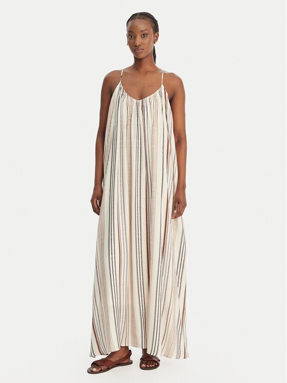 Eleh Лятна рокля SS260133 Екрю Relaxed Fit